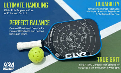 The Flat Smacker Raw Carbon Fiber Pickleball Paddle USAPA Approved