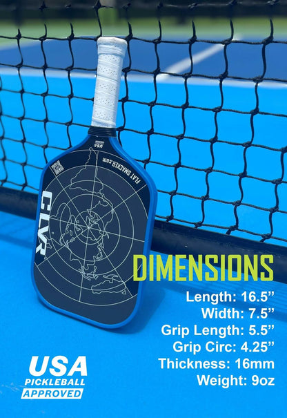 The Flat Smacker Raw Carbon Fiber Pickleball Paddle USAPA Approved