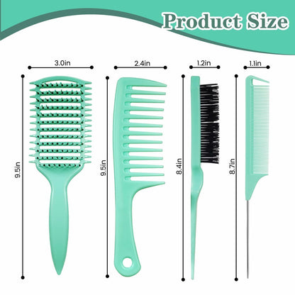 manrator Curl Defining Brush Vented Detangling Frizz Control Beige