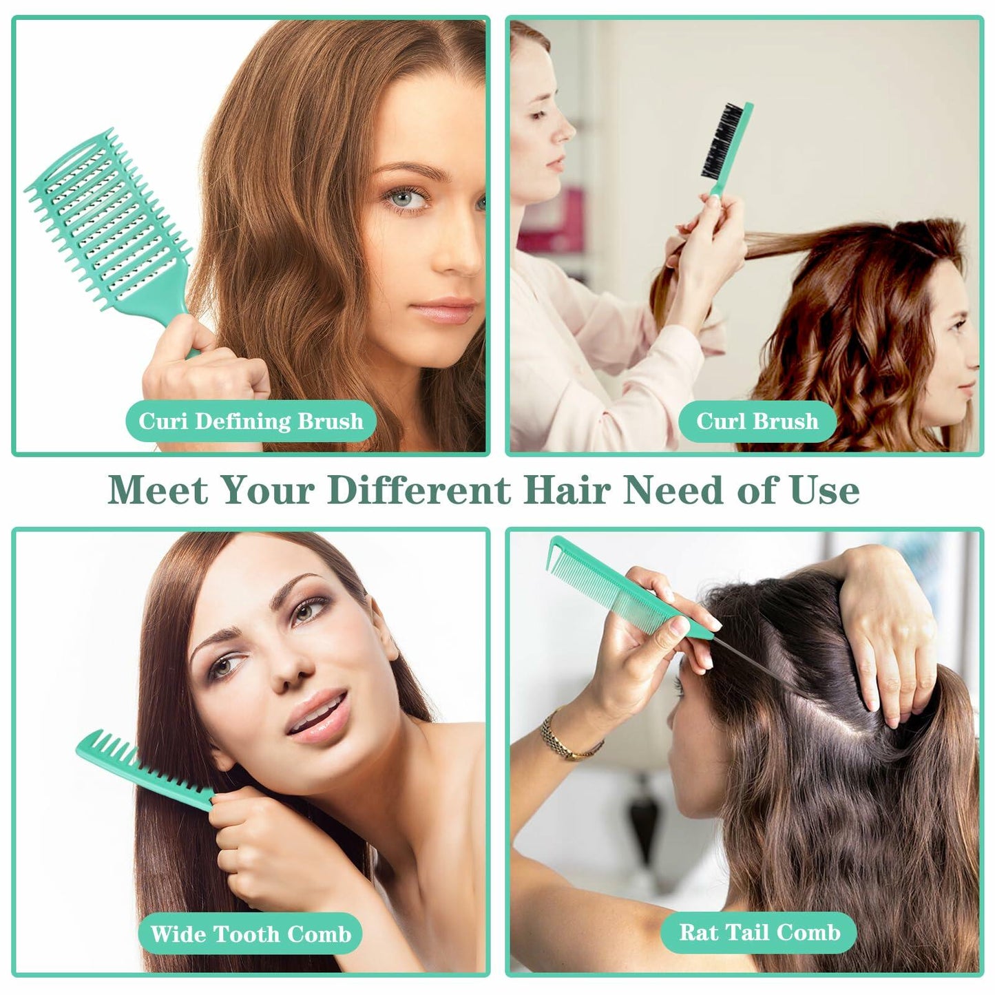 manrator Curl Defining Brush Vented Detangling Frizz Control Beige