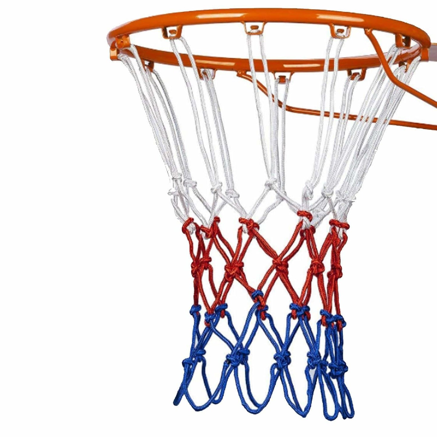 2-Pack Basketball Nets White 12 Loops Polyester Replacement All-Weather