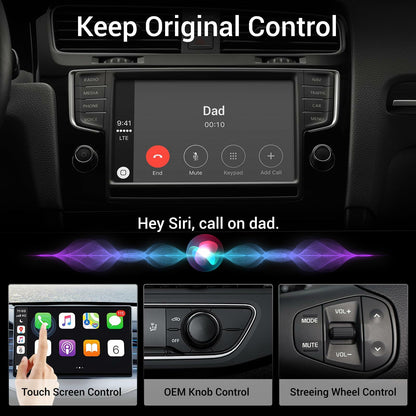 DARAWL Wireless CarPlay Adapter Wired to Wireless for Cars 2015+ iOS 10+