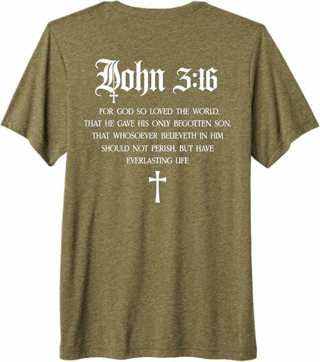John 3:16 Christian Bible Verse Religious Jesus Premium Tri-blend T-Shirt