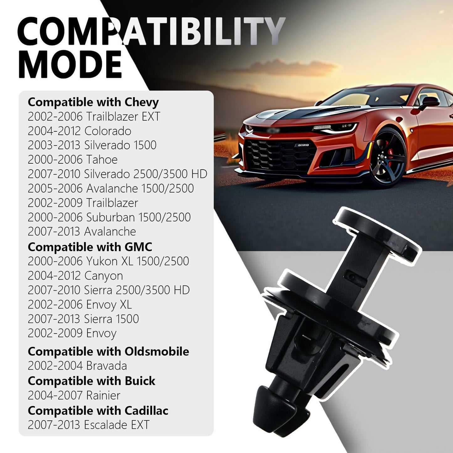 15-Pc Front Bumper & Splash Shield Retainer Clips Set – OEM 15733971/15733970