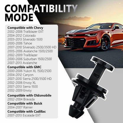 15-Pc Front Bumper & Splash Shield Retainer Clips Set – OEM 15733971/15733970