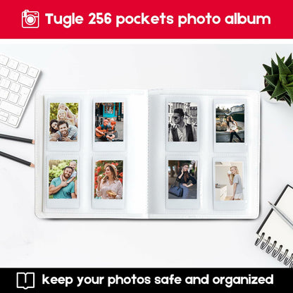 256-Pocket Photo Album for Polaroid & Instant Camera Blue for Instax Mini