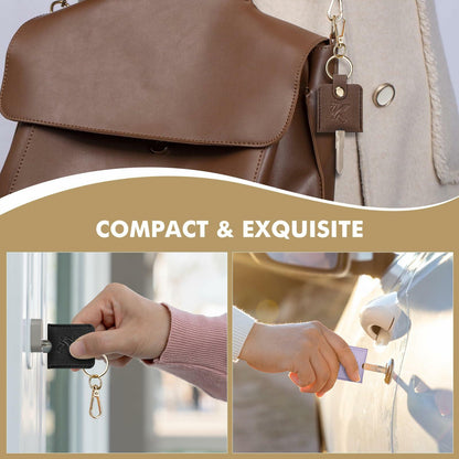 KARENSKEYS Leather Car Key Cover 2pcs Key Sleeve Loop Replacement