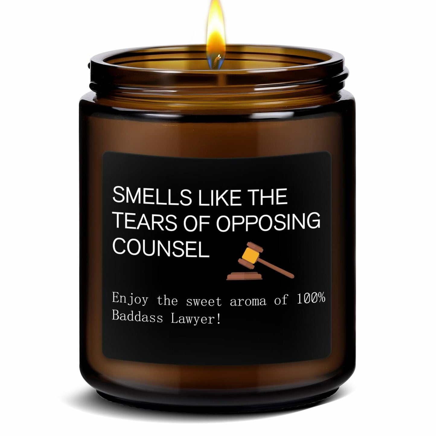 MOTVZC Lavender Candle Lawyer Gifts Funny Birthday Christmas Black Soy Wax