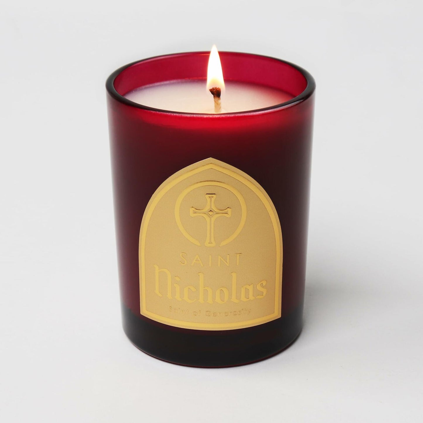 Saint Nicholas Scented Soy Coconut Candle Red Fir 80hr Burn Time Special Edition