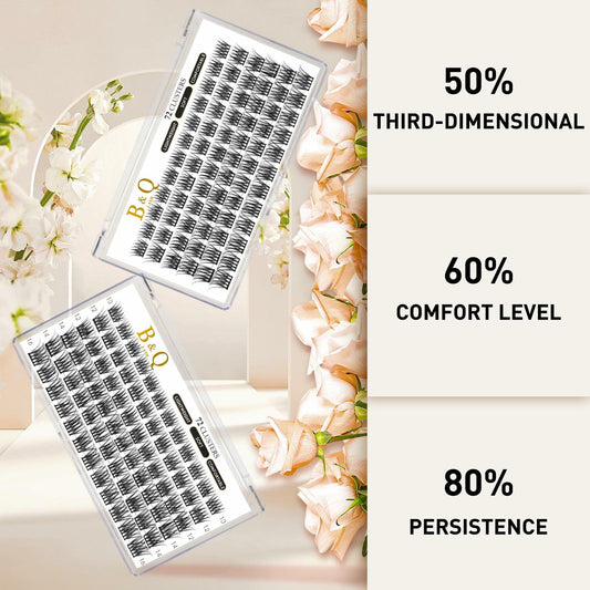 DollDoki B&Q Lash Clusters B11 D Curl 10-16mm 72 Clusters Lashes