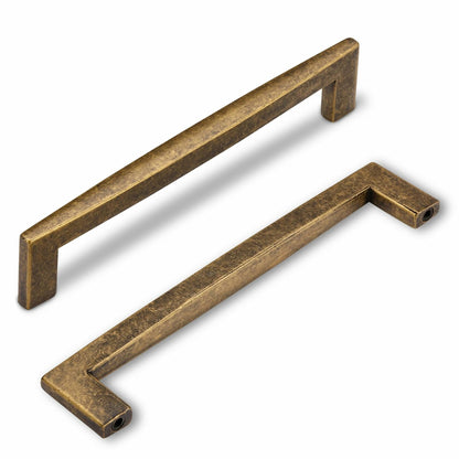 MARGUERASW 6 Pack 5 Inch Antique Brass Cabinet Pulls Zinc Vintage Style