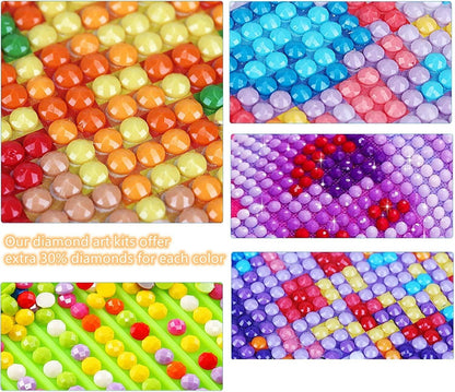 Xiyuekissu Diamond Art Kit Parrot Macaws 5D Paint by Numbers Adults