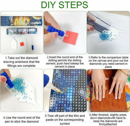 Xiyuekissu Diamond Art Kit Parrot Macaws 5D Paint by Numbers Adults