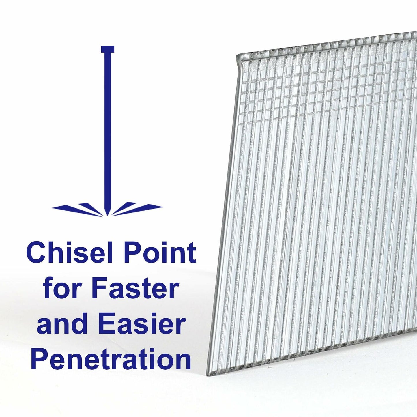 HW HAMWOO 16 Gauge Angled Finish Nails 20° Galvanized Assorted 900 Pack