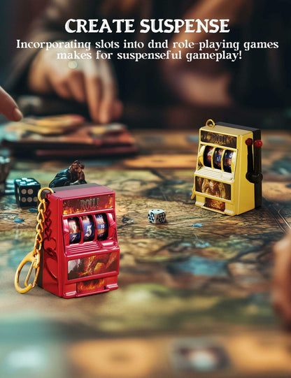 Banloga DND Mini Slot Machine Dice Set for Dungeons & Dragons RPG