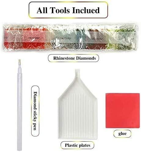 Xiyuekissu Diamond Art Kit Parrot Macaws 5D Paint by Numbers Adults