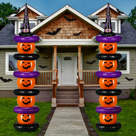 Lunmon Halloween Inflatable Ball Party Kit 24 Pcs Pumpkin Pool Floats