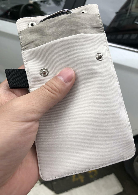 Faraday Bag for Key Fob RFID Signal Blocking Car Key Protector White