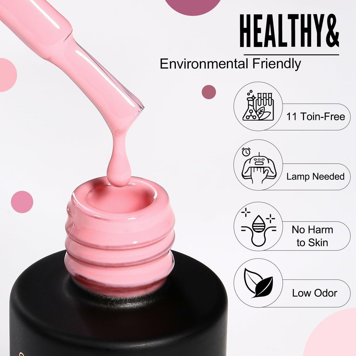 YOKE FELLOW Gel Nail Polish Set 6 Pcs 10ML Nude Pink Glitter Gel Polish