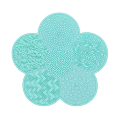 OUYFBO Makeup Brush Cleaning Pad 2 Pack Silicone Cleaner Mat w Suction