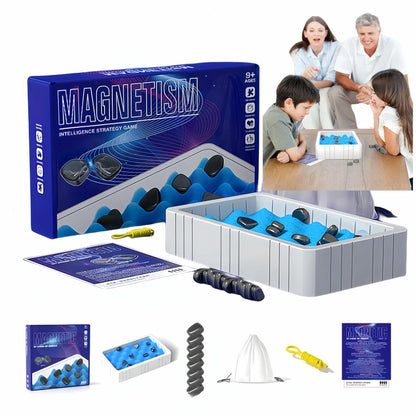 warsrnd Portable Magnetic Chess Game Strategy Board Game Family Fun Set