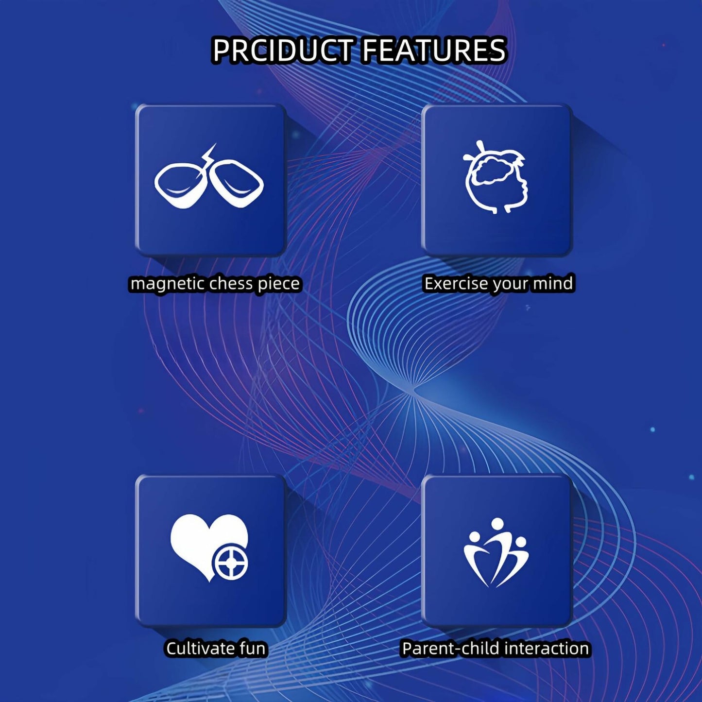 warsrnd Portable Magnetic Chess Game Strategy Board Game Family Fun Set