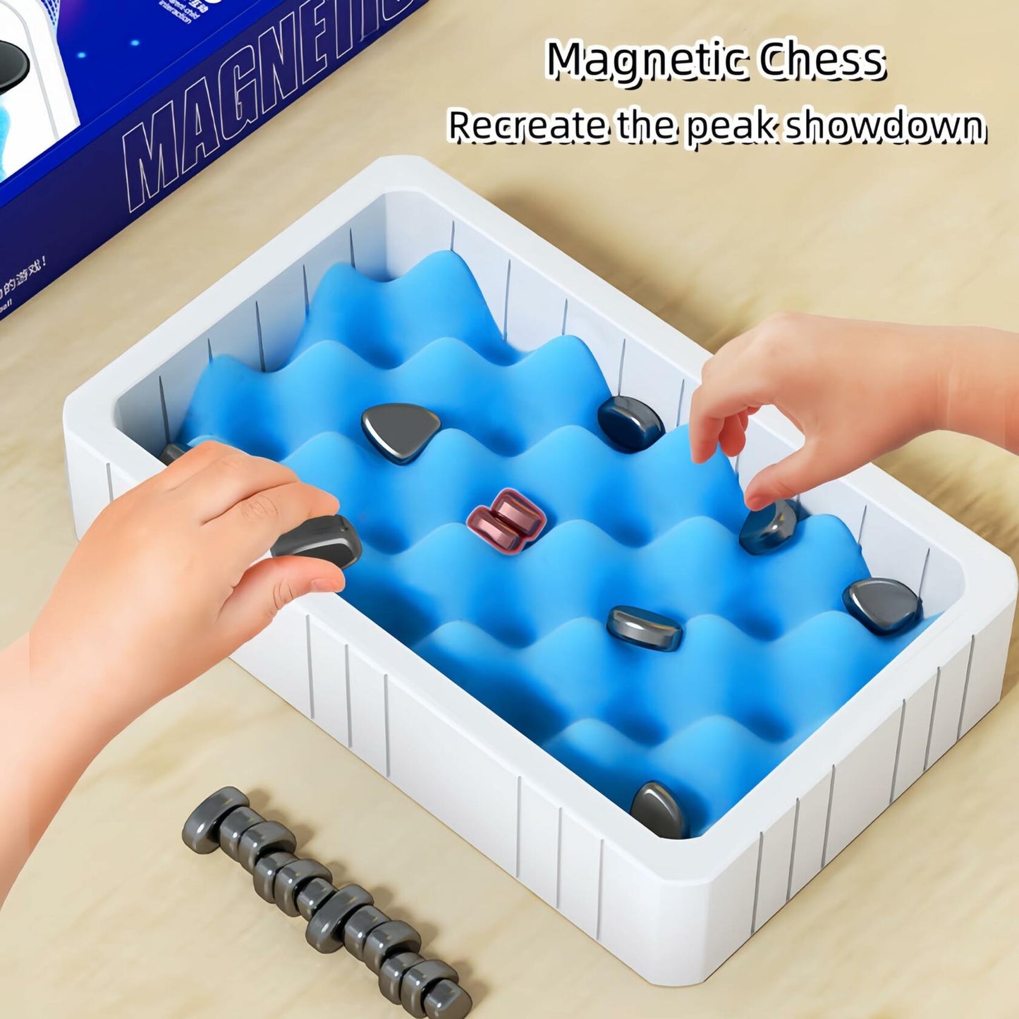 warsrnd Portable Magnetic Chess Game Strategy Board Game Family Fun Set