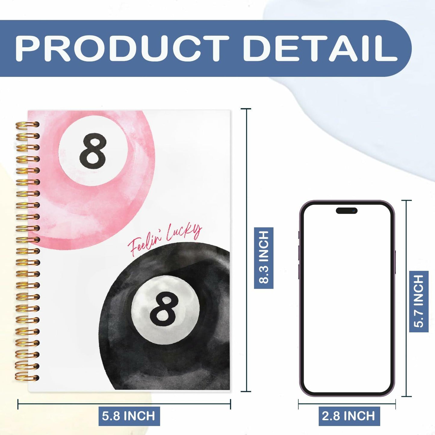 SNNDER Inspirational Notebook Hardcover Pink 5.5x8.3 Inch