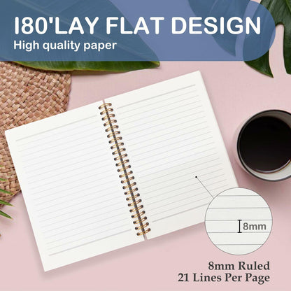 SNNDER Inspirational Notebook Hardcover Pink 5.5x8.3 Inch