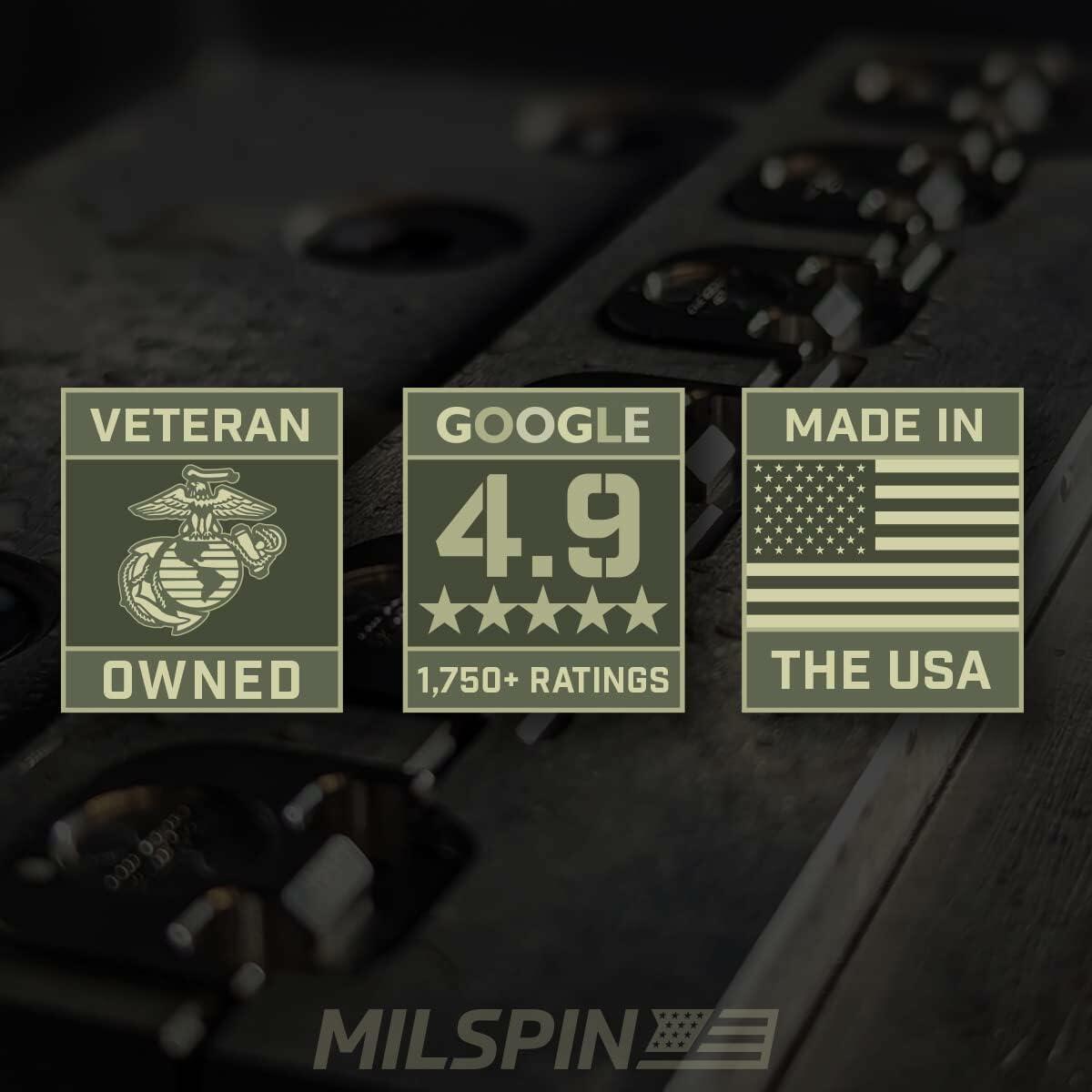 Milspin Slide Back Plate Brass Large US Flag for Smith & Wesson M&P M2.0