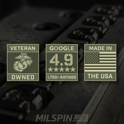 Milspin Slide Back Plate Brass Large US Flag for Smith & Wesson M&P M2.0