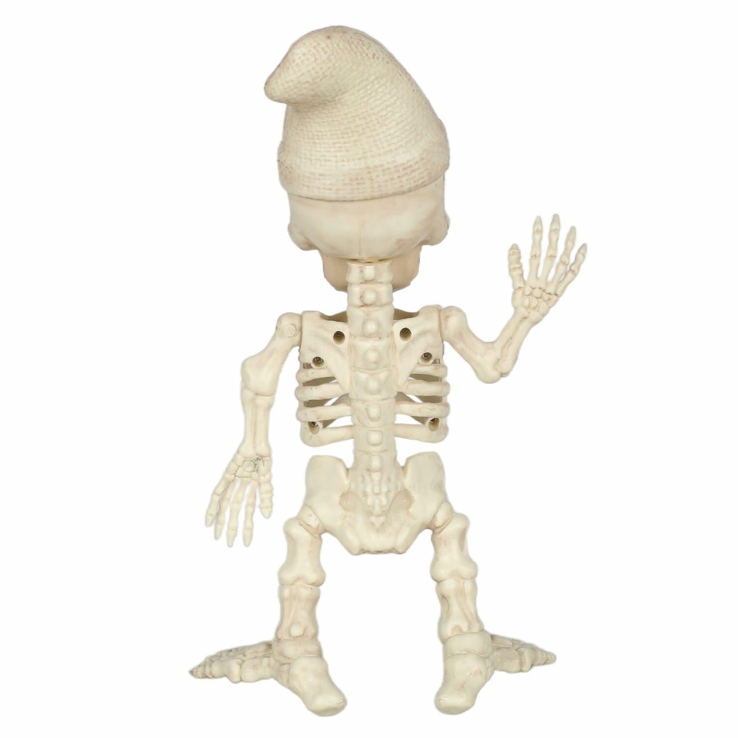 Seasons 12" Skeleton Gnome Figurine Halloween Decoration White Plastic