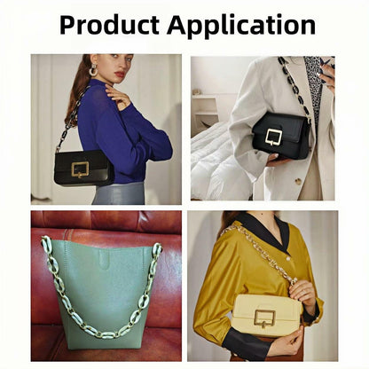 Amtvuzy Acrylic Resin Bag Handle Strap Purse Chain 40cm Brown