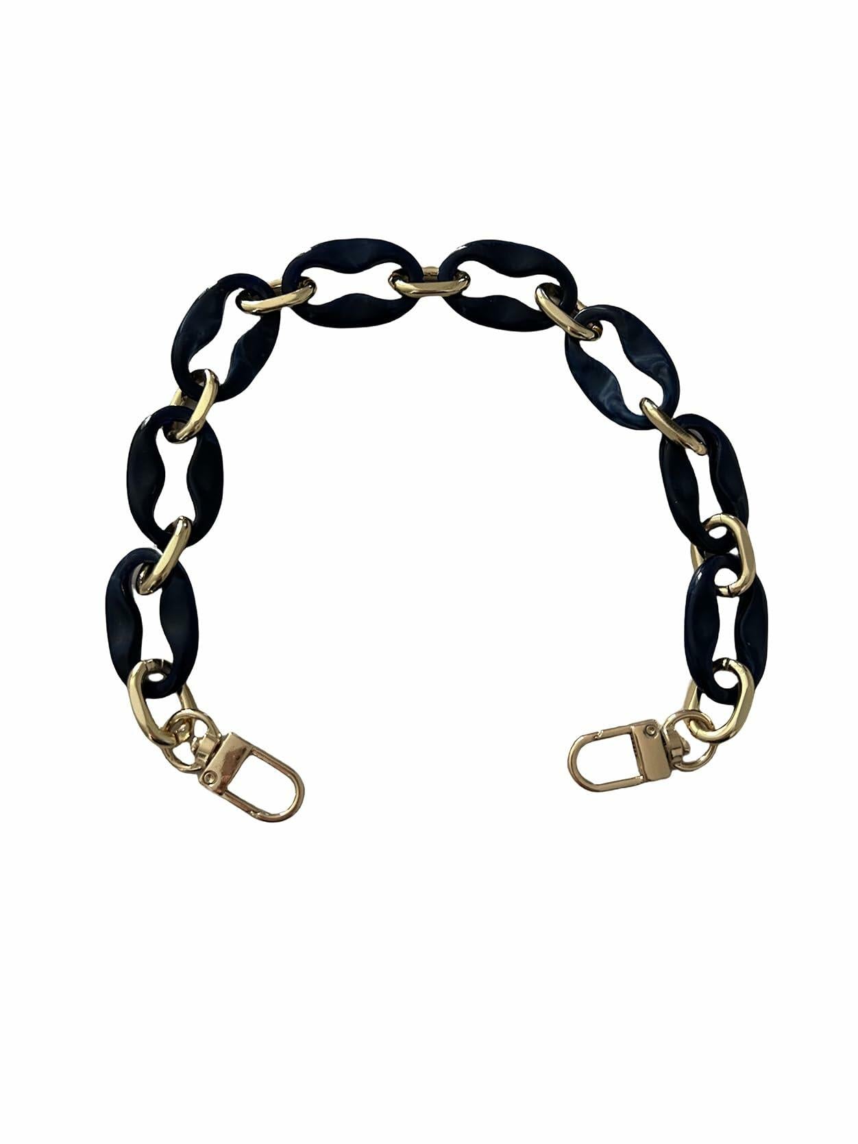 Amtvuzy Acrylic Resin Bag Handle Strap Purse Chain 40cm Brown