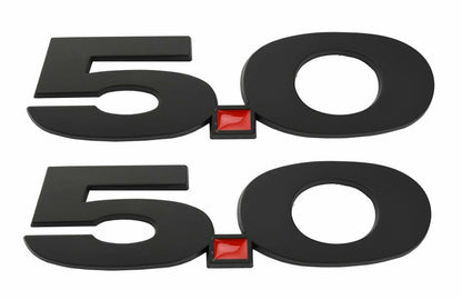 CDD 5.0 Fender Emblems 2pcs 3D Badge Decal for Mustang GT 2011-2020