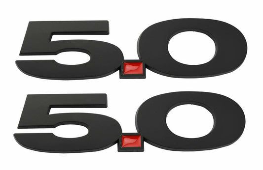 CDD 5.0 Fender Emblems 2pcs 3D Badge Decal for Mustang GT 2011-2020