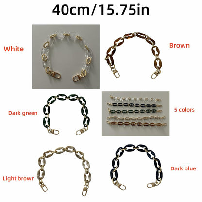 Amtvuzy Acrylic Resin Bag Handle Strap Purse Chain 40cm Brown