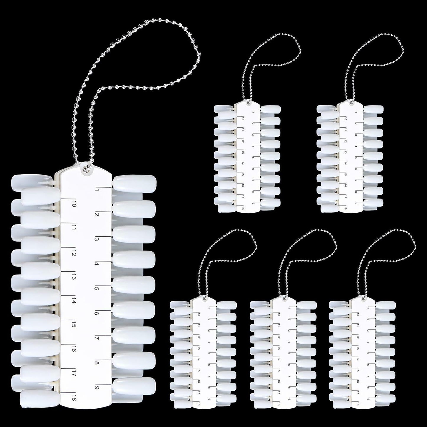 Qulkws 6 Sets 216 Tips Clear Double Layer Nail Color Swatch Practice Chart