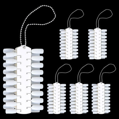 Qulkws 6 Sets 216 Tips Clear Double Layer Nail Color Swatch Practice Chart