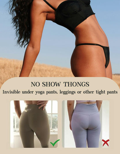 Lanuitjoy G-string Thongs Women No Show Panties Size Womens