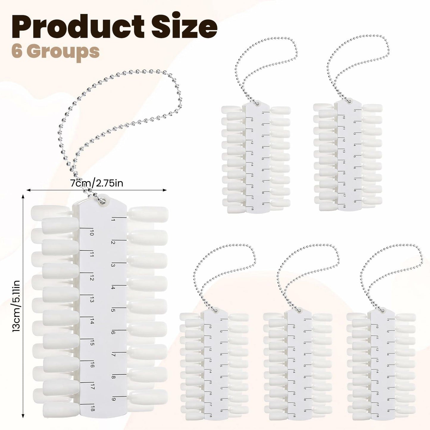 Qulkws 6 Sets 216 Tips Clear Double Layer Nail Color Swatch Practice Chart