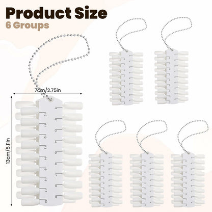 Qulkws 6 Sets 216 Tips Clear Double Layer Nail Color Swatch Practice Chart