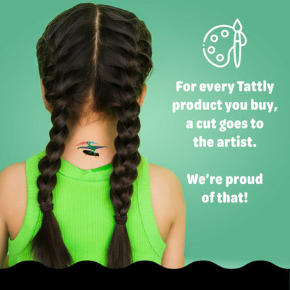 Tattly Metallic Festival Temporary Tattoos 20 Pieces Skin-Safe Vegan Ink