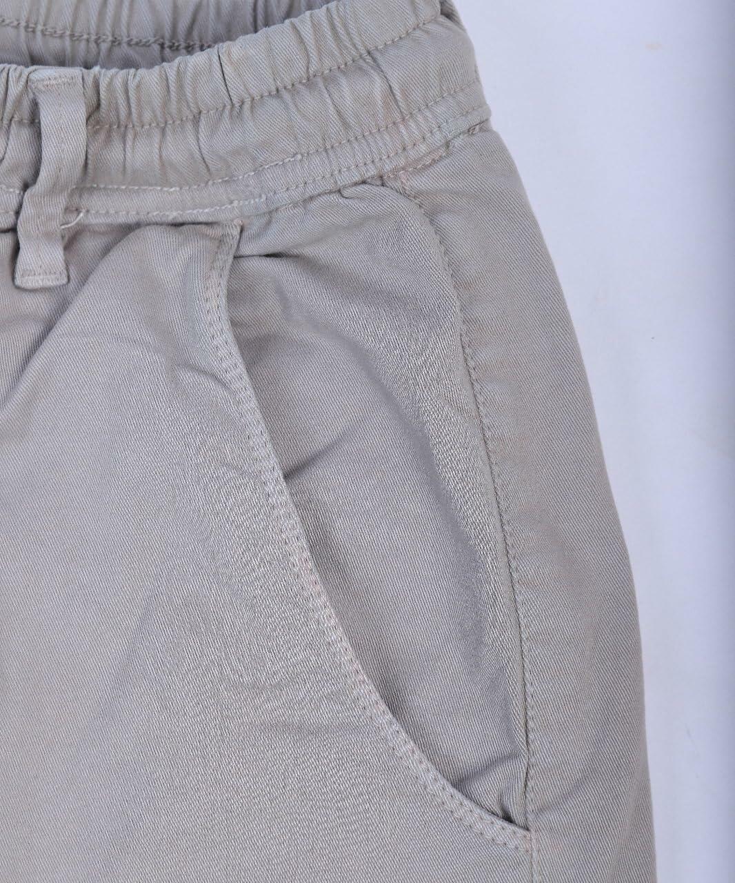 CHARBONNIER Men's Cargo Shorts Performance Series 100% Cotton LT Grey Size 38