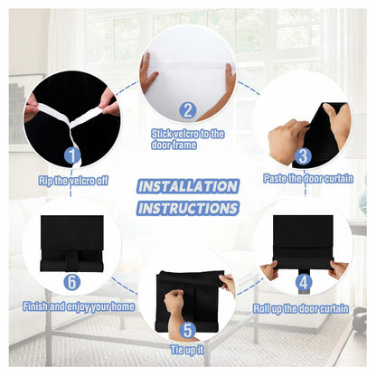 Mecodeco Classroom Door Curtain Mocha 12W x 30L 1 Panel Light Control Privacy