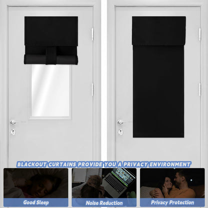 Mecodeco Classroom Door Curtain Mocha 12W x 30L 1 Panel Light Control Privacy