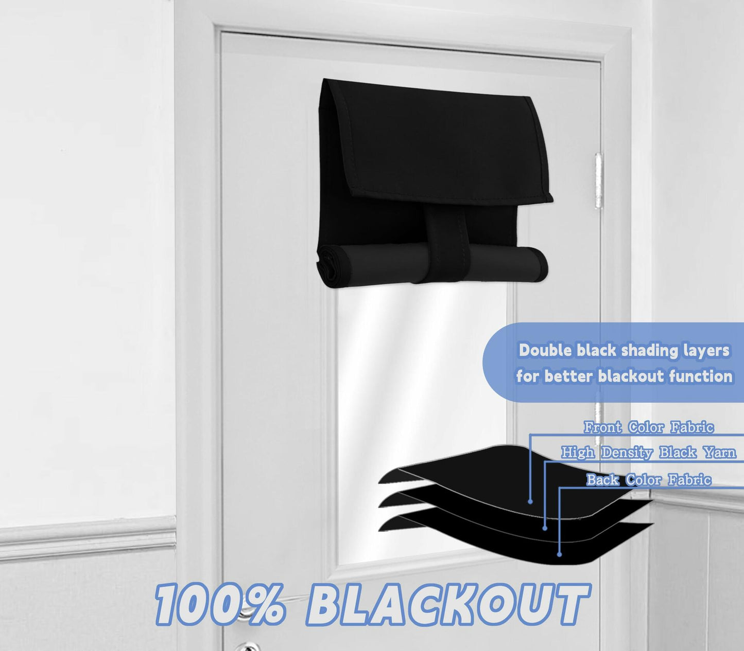 Mecodeco Classroom Door Curtain Mocha 12W x 30L 1 Panel Light Control Privacy