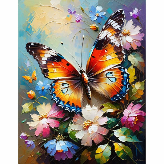 LYKEJI Butterfly Diamond Painting Kit 11.8x15.7 Inch Colorful 5D Full Round
