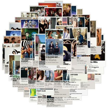 64PCS Poster Movie Vintage Stickers for Laptop and computer, Poster classic