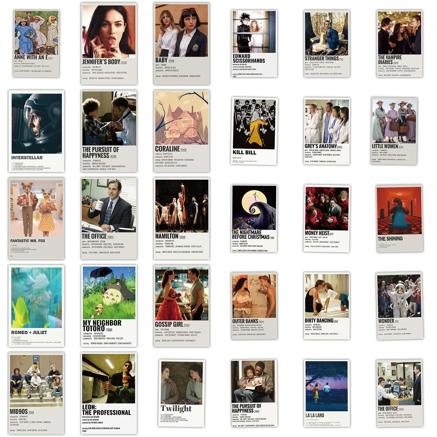 64PCS Poster Movie Vintage Stickers for Laptop and computer, Poster classic